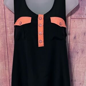 The Arte by Zenana Sheer Sleeveless Black Top Size M